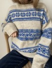 Porcelain Sweater Strikkepakke Blå LeKnit  thumbnail