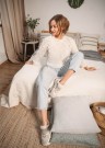 Snowberry genser | Tynn Silk Mohair Natur Strikkepakke Sandnes Garn thumbnail