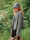 2507-10 Tia Zipper jacket Sunday og Tynn silk mohair grå thumbnail