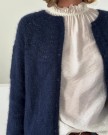 Peacock cardigan Fine Tynn Silk Mohair Alpakka Følgetråd Dyp Marine thumbnail