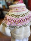Iben barnejakke tilpasset barnebunad/drakt med blomsterbroderier Bunadstrikk  thumbnail