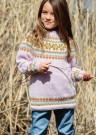 "Anita" - Genser med rundfelling, strikket i Mini Alpakka thumbnail