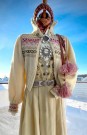 Ingrid tilpasset bunader med blomsterbroderier Bunadstrikk  thumbnail