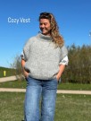 Lang Yarns Cozy Vest Mohair lux Lys grå thumbnail