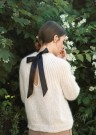 2016-2 Big Bow Sweater | Tynn Silk Mohair Natur Strikkepakke Sandnes Garn thumbnail