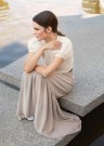2016-9 Lucia Short Sleeve Tynn Silk Mohair Natur Strikkepakke Sandnes Garn thumbnail