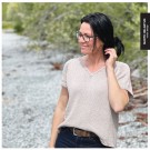 Basic Tee V-neck Line lys lin Marte Helgetun thumbnail