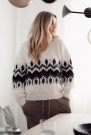 CP17-12 EMERALD SWEATER NATUR, KOKS, SVART FNUGG STRIKKEPAKKE CAMILLA PIHL thumbnail
