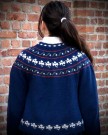 Maj Britt tilpasset Nord-Trønderbunaden BLÅ Bunadstrikk  thumbnail