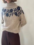 LeKnit Rosie Yoke Sweater Strikkepakke Peer Gynt og Tynn silk mohair 