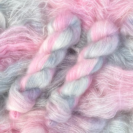 Flashback Unikt Garn Håndfarget Tynn Silk Mohair