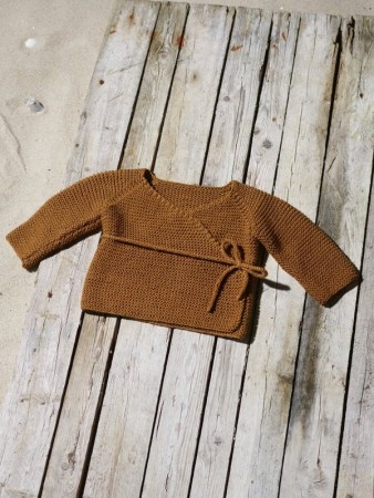 339-3 Podejakken baby | Kamelbrun | Pandora | Strikkepakke | Rauma Garn