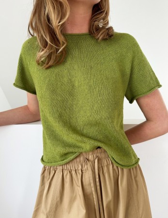 LeKnit Plain Yoke Tee 28 Tynn Line grønn