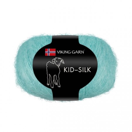 Viking Garn Kidsilk 330 Lys turkis