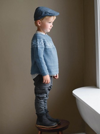 1618-19 Puttygenser barn Babyull lanett blå