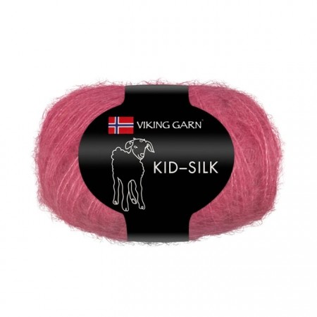 Viking Garn Kidsilk 362 bringebær