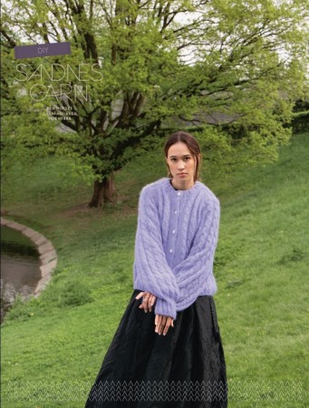 2210-6 Lulu flettejakke Tynn Silk Mohair Lys krokus Strikkepakke