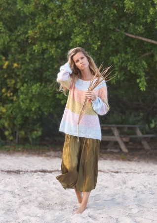 20_05-7 Regnbuegenser dame | Tynn Line og Tynn Silk Mohair | Strikkepakke Sandnes Garn