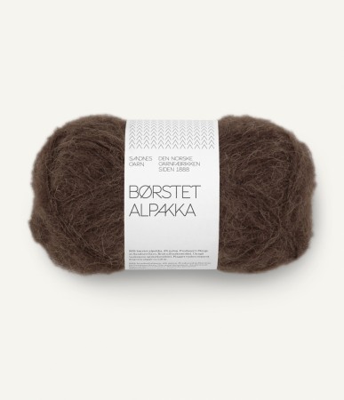  Børstet Alpakka Dark Brown 3082