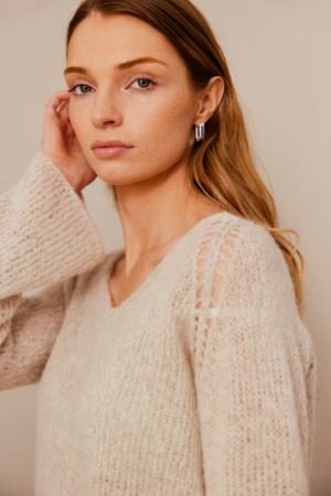 412-3 Mariannegenser Alpakka Lin Natur 6560 Strikkepakke