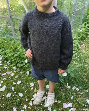 PetiteKnit Hanstholm Sweater junior Peer Gynt koks