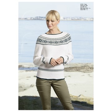 2120-1 TORA genser i Bambino Strikkepakke Viking Garn