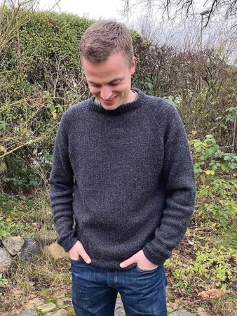 Hanstholm Sweater Peer Gynt Mørk gråmelert Strikkepakke
