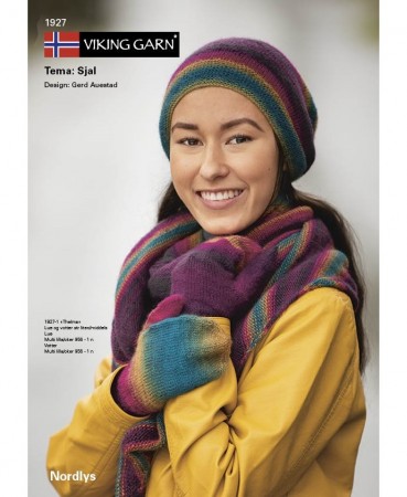 1927 Tema Sjal Nordlys | Viking Garn katalog