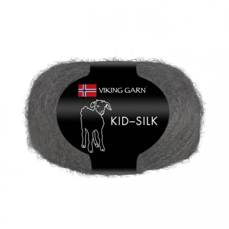Viking Garn Kidsilk 315 Mørk grå