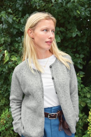 2312-4a Debutant cardigan Tweed Recycled