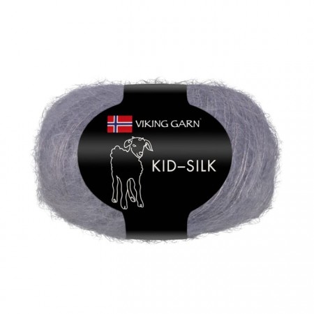 Viking Garn Kidsilk 368 grålilla