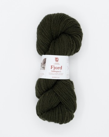 Fjord sokkegarn 2, mørk olivengrønn 570