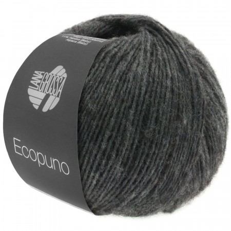 Lana Grossa - Ecopuno 015 Mørk grå