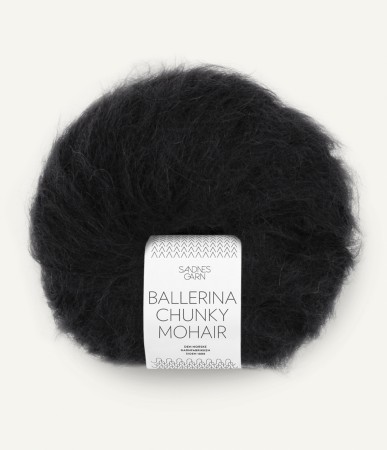 BALLERINA CHUNKY MOHAIR SVART 1099