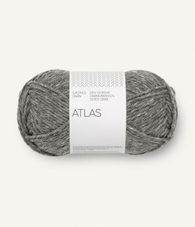 Sandnes Garn Atlas Mørk gråmelert 1055