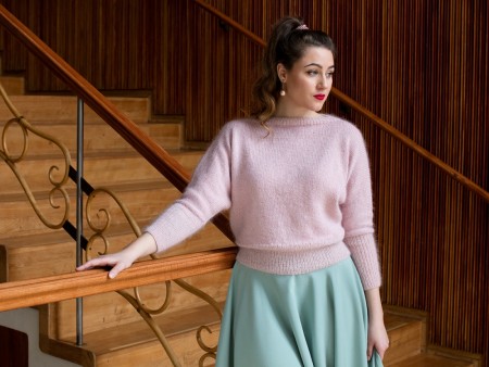 Ingrid bluse Merci og Tilia Cherry blossom og Sakura Strikkepakke