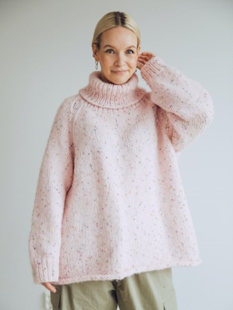 CD01-03 Viljes Genser Pus Multi Popcorn rosa