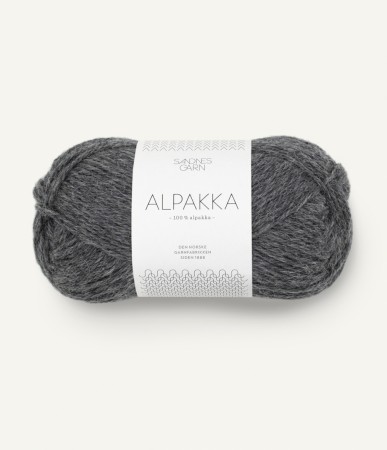 Sandnes Garn Alpakka Mørk gråmelert 1053
