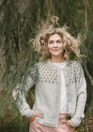 Cecilie Skog #2 Jakke | Mini Alpakka Olivengrønn | Sandnes Garn