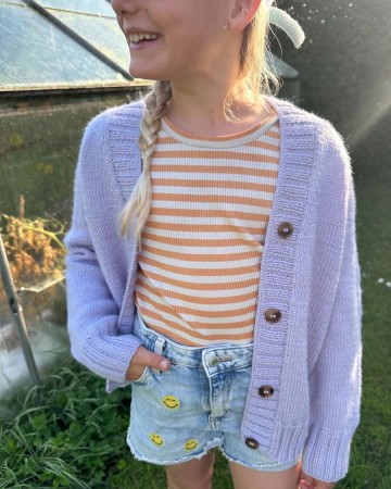 Eva Cardigan junior Peer Gynt Perfect purple