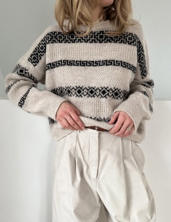 Terracotta Sweater strikkepakke Natur/Sort