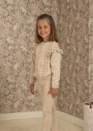 2225-3 Fauna jakke Trend Merino Petite Lys beige Strikkepakke