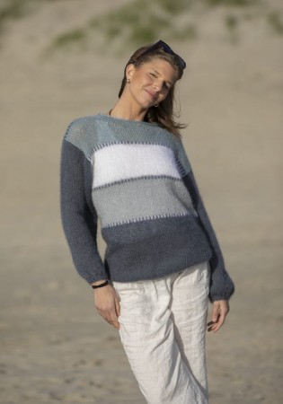 2224-7 Hegre genser Kidsilk Strikkepakke