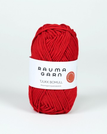 Rød - 314 Tjukk bomull