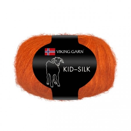 Viking Garn Kidsilk 351 oransje