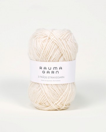 3-tråds strikkegarn Natur - 101