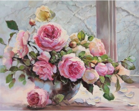 Diamond Painting Rose DE7133 48x38cm