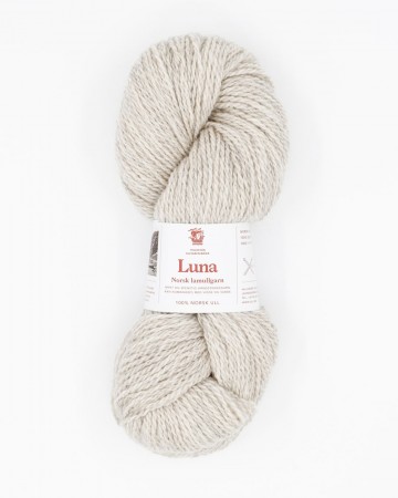 Hillesvåg Luna lamullgarn, melert lys beige 449