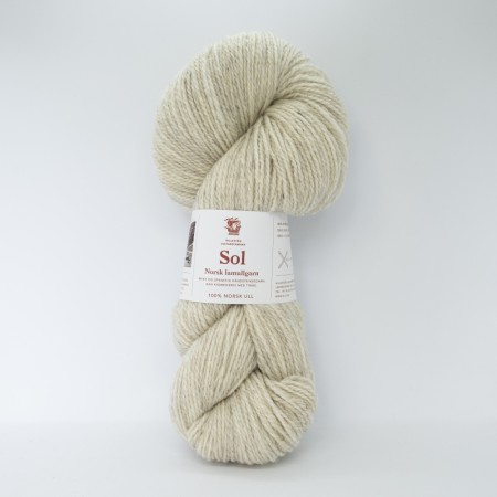 Sol lamullgarn 449 lys beige melert