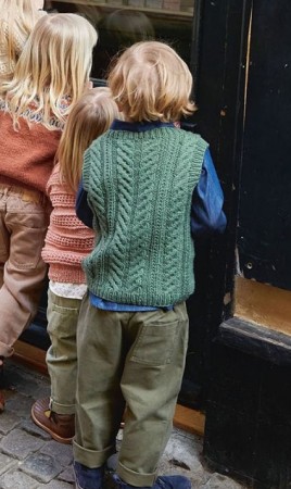 2208-5 Noa flette slipover Smart Eucalyptus Strikkepakke